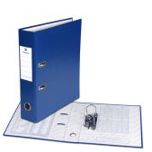 Папка регистратор 70мм Brauberg 220893 с покрытием из ПВХ, синяя (удвоенный срок службы)