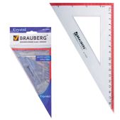 Треугольник Brauberg 210294 Сrystal 30x19см прозрачный с выдел. шкалой