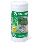 Салфетки Brauberg 510121 Effect Clean чистящие в тубе 50+50шт сухие и влажный для LCD мониторов