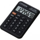 Калькулятор карманный 8 разрядов Citizen LC-110N пит. от батарейки, 58х87мм, черный