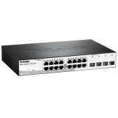 Коммутатор D-Link DGS-1210-20 c 16 портами Ethernet 10/100/1000 Мбит/сек, WebSmart, Base-T + 4 портами SFP и функцией энергосбережения